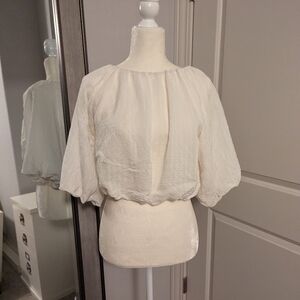 White THML crop blouse, NWT, XS